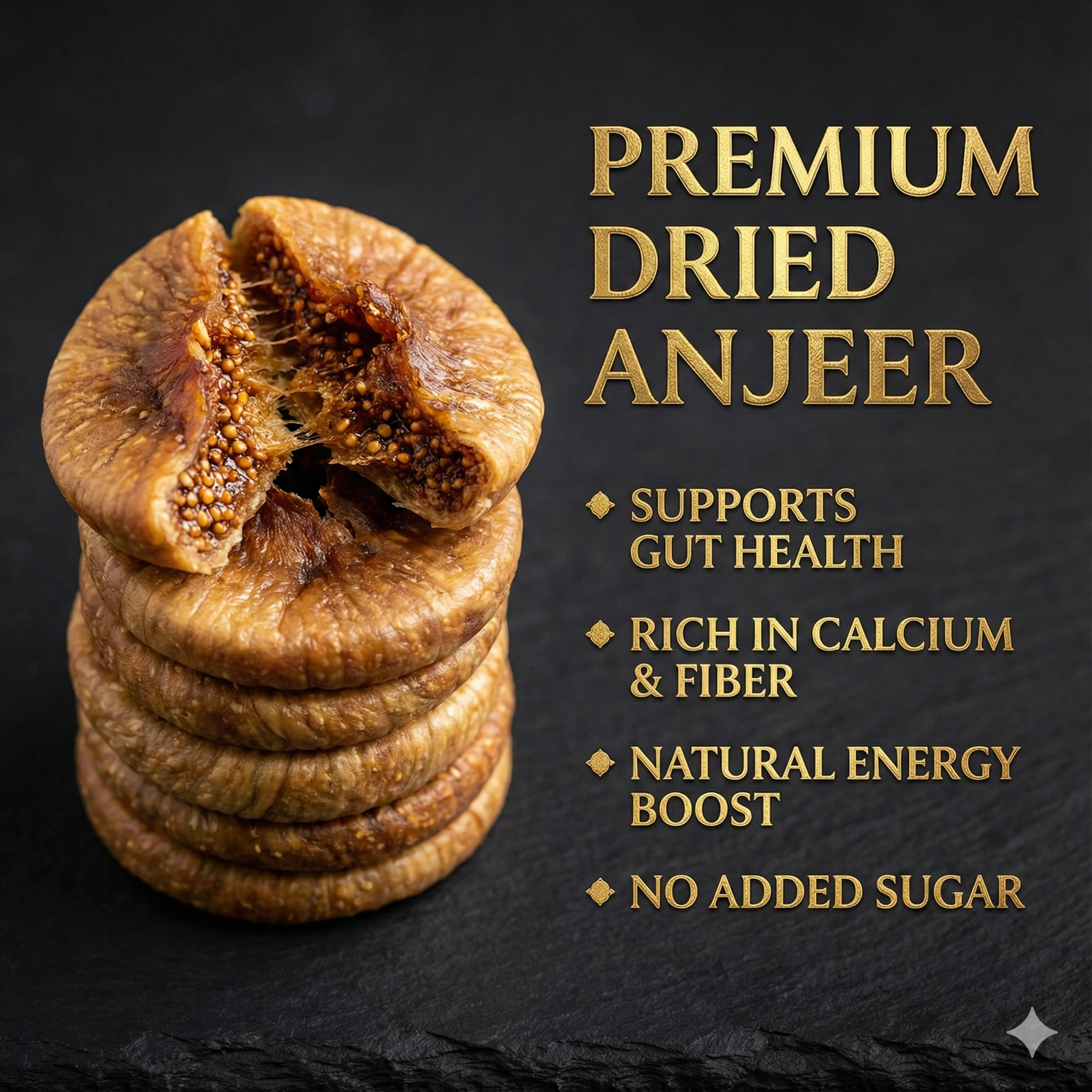 Premium Sun-Dried Anjeer (Figs, 1kg) – Jumbo & Juicy