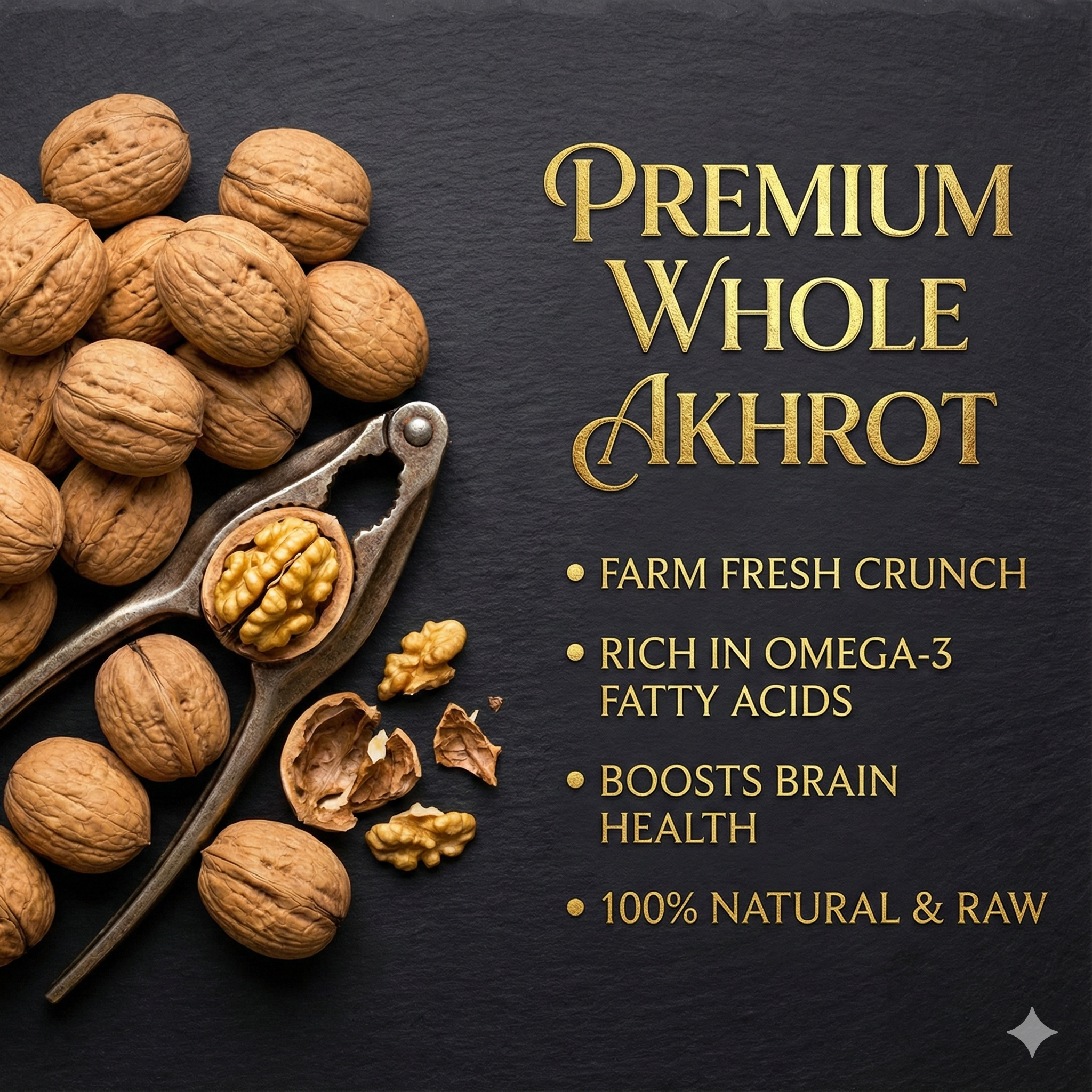 Farm-Fresh Whole Walnuts (Akhrot, 1kg) - In-Shell